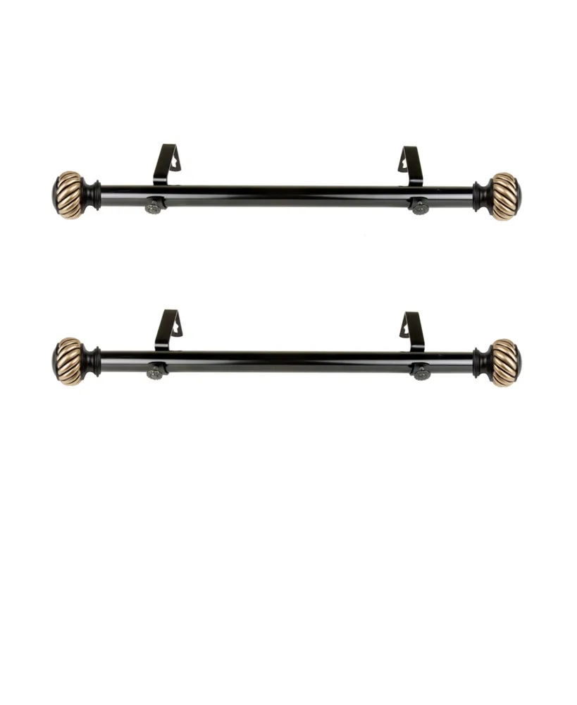 Baldir 1" Side Curtain Rod 12-20" (Set of 2)