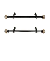 Baldir 1" Side Curtain Rod 12-20" (Set of 2)