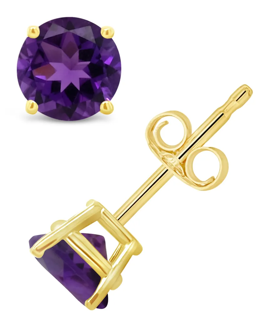 Amethyst (9/10 ct. t.w.) Stud Earrings in 14K White or Yellow Gold