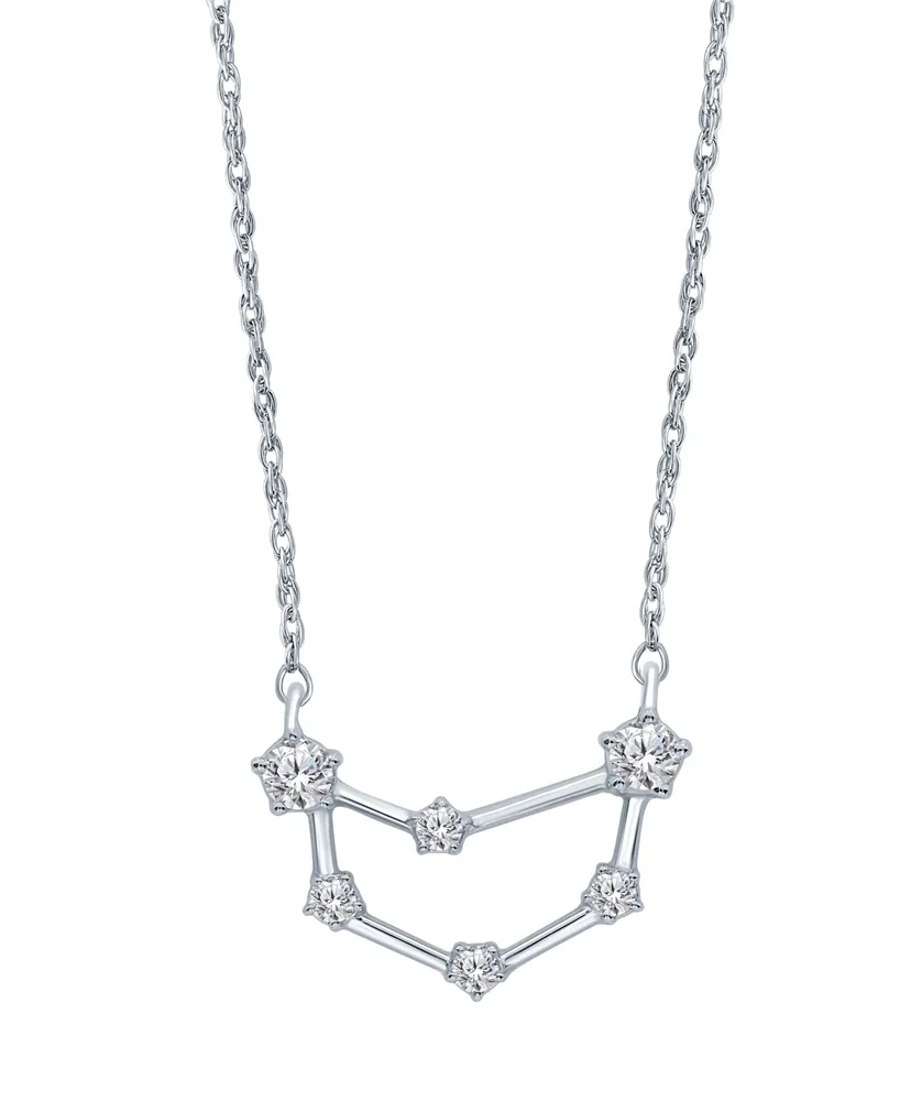 Diamond (1/5 ct. t.w.) Constellation Pendant 18" Necklace in Sterling Silver