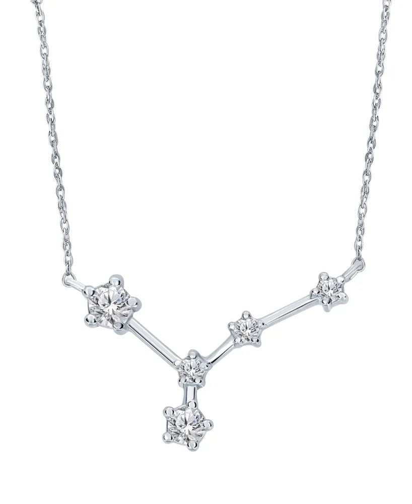 Diamond (1/5 ct. t.w.) Constellation Pendant 18" Necklace Sterling Silver