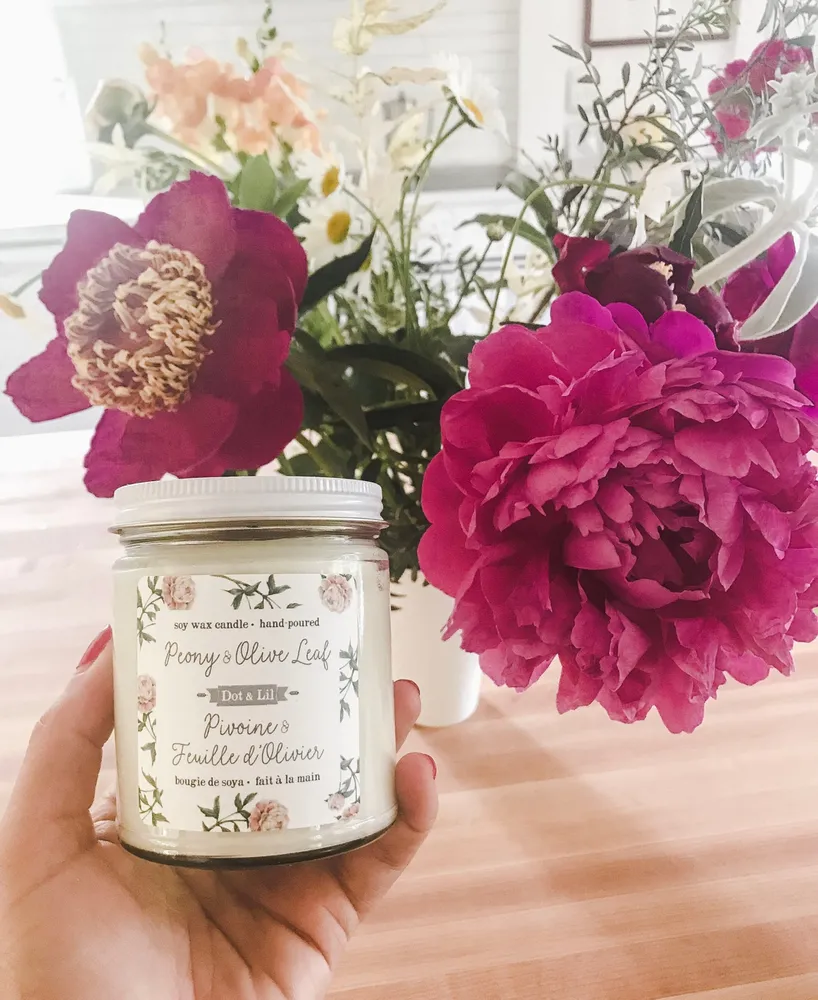 Dot & Lil Peony Olive Soy Candle