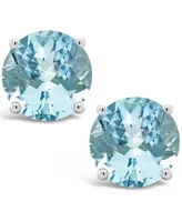 Aquamarine (2-1/2 ct. t.w.) Stud Earrings in Sterling Silver