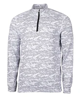 Cutter & Buck Men's Traverse Camo Print Half Zip T-Shirt