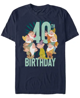 Fifth Sun Men's Dwarves Forty Birthday Short Sleeve Crew T-shirt
