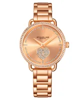 Stuhrling Women's Rose Gold Stainless Steel Bracelet Watch 38mm