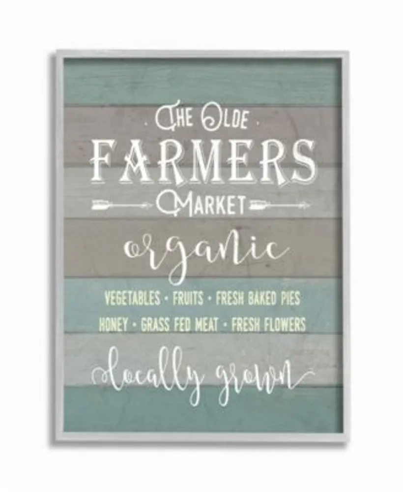 Stupell Industries Olde Farmers Market Gray Framed Texturized Art Collection