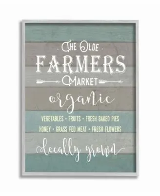Stupell Industries Olde Farmers Market Gray Framed Texturized Art Collection