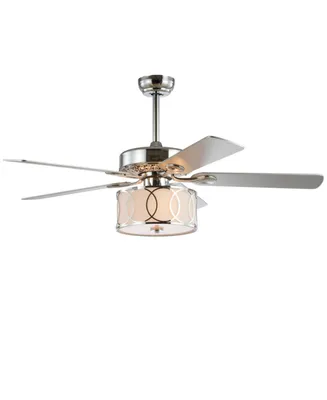 Circe 52" 3-Light Drum Shade Led Ceiling Fan with Remote