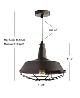 Farmhouse 14.25" Adjustable Industrial Led Pendant