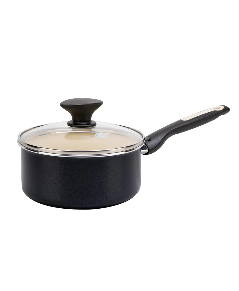 GreenPan Rio 5qt Ceramic Nonstick Covered Saute Pan with Helper Handle Black