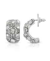 2028 Silver-Tone Crystal Earrings