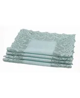 Manor Luxe Garden Trellece Lace Trim Placemats