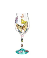 Enesco Lolita Butterfly Wishes Wine Glass