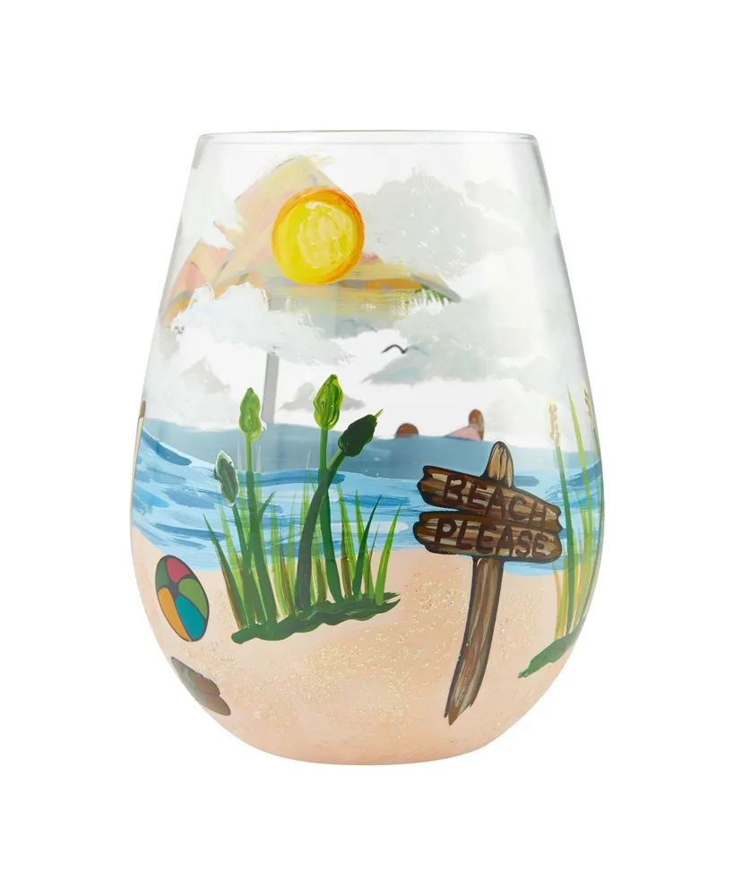 Enesco Lolita Beach Please Stemless Wine Glass