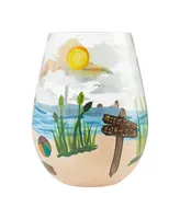 Enesco Lolita Beach Please Stemless Wine Glass