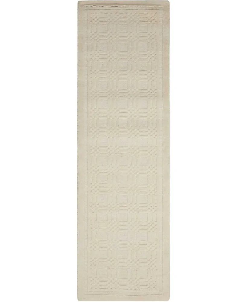 Long Street Looms East Hampton EST32 Ivory 2'3" x 7'6" Runner Rug