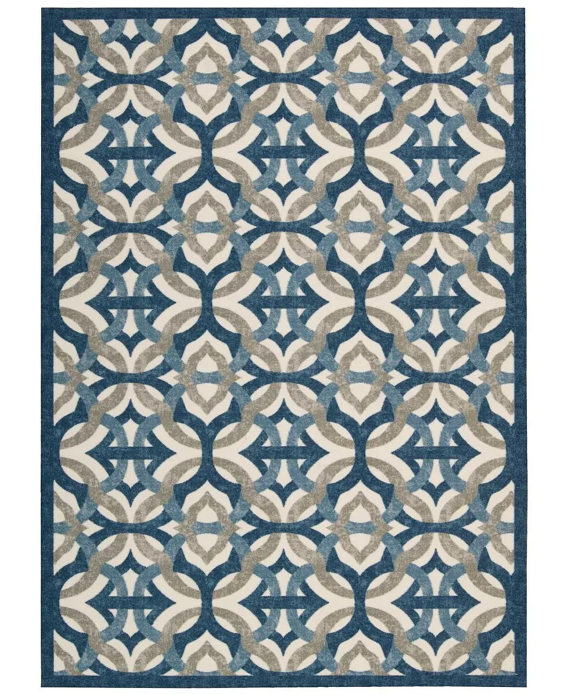 Long Street Looms Shady Brights SHA30 Midnight 5'3" x 7'5" Outdoor Area Rug