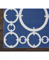 Long Street Looms Shady Brights SHA02 Navy 2'3" x 8' Runner Rug