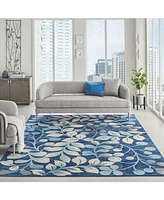 Long Street Looms Peace PEA03 Navy 8'10" x 11'10" Area Rug