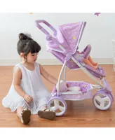 Olivia's Little World Twinkle Stars Princess 2-in-1 Baby Doll Stroller