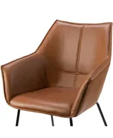 Glamour Home Set of 2 Amna Arm Chair with Metal Legs