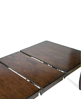 Furniture of America Lalonde Solid Wood Rectangular Dining Table with Leaf