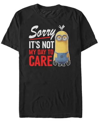 Fifth Sun Minions Men's Sorry Not My Day To Care Short Sleeve T-Shirt