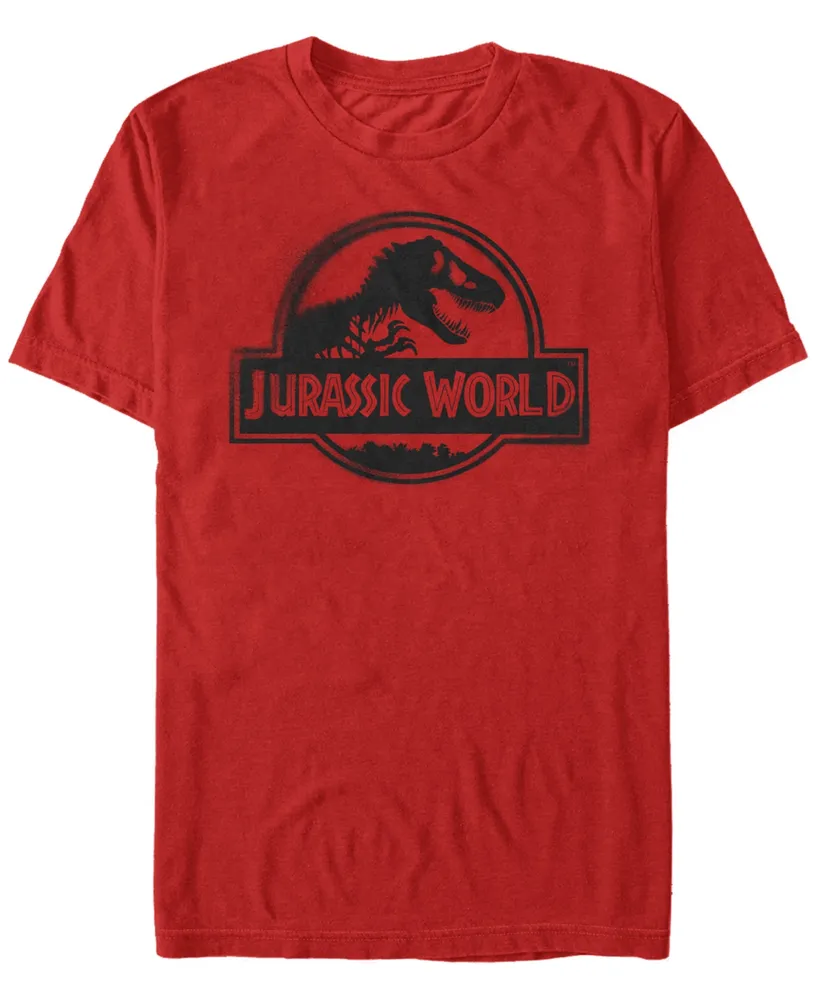 Fifth Sun Jurassic World Fallen Kingdom Men's Black Spray Paint Logo Short Sleeve T-Shirt