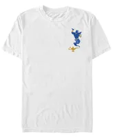 Fifth Sun Aladdin Men's Live Action Genie Lamp Pocket Logo Short Sleeve T-Shirt