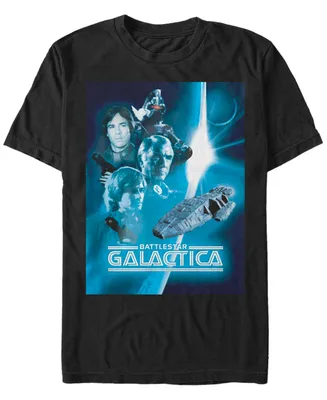 Fifth Sun Battlestar Galactica Men's Retro Poster Short Sleeve T-Shirt