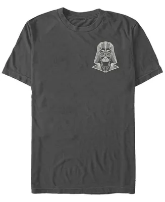 Fifth Sun Star Wars Men's Left Pocket Geo Vader Short Sleeve T-Shirt