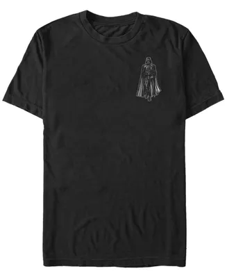 Fifth Sun Star Wars Men's Darth Vader Left Chest Short Sleeve T-Shirt