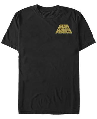 Fifth Sun Star Wars Men's Distressed Slant Logo Short Sleeve T-Shirt