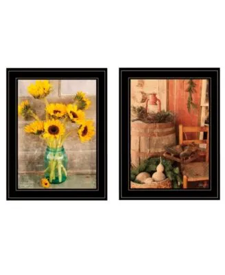 Trendy Decor 4u Vintage Like Country Sunflowers 2 Piece Vignette By Anthony Smith Collection