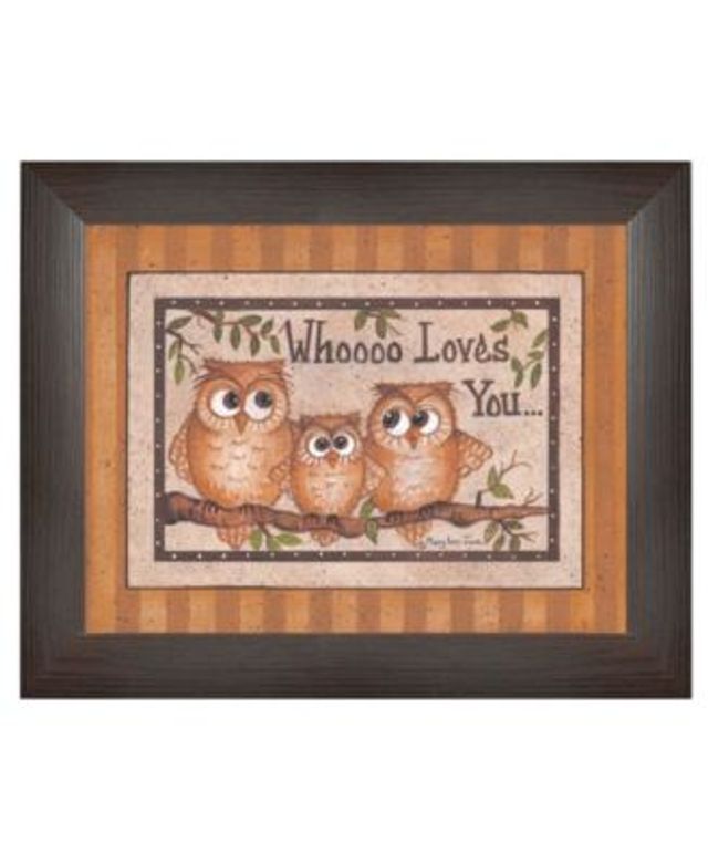Trendy Decor 4u Whoooo Loves You By Mary June Printed Wall Art Ready To Hang Collection