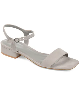 Journee Collection Women's Beyla Block Heel Flat Sandals