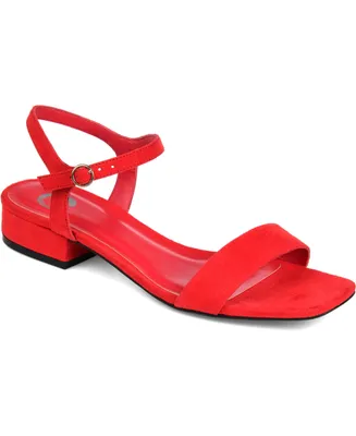 Journee Collection Women's Beyla Block Heel Flat Sandals
