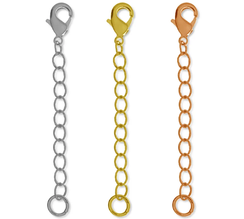 And Now This 3-Pc. Set Chain Extenders in Silver, Gold, & Rose-Gold Plate