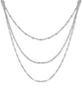 And Now This Silver Plated Multi-Chain 18" Layered Statement Necklace