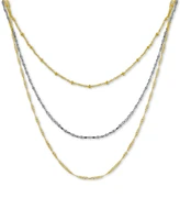 And Now This Silver Plated Multi-Chain 18" Layered Statement Necklace