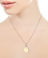 Effy Opal (3-1/6 ct. t.w.) & Diamond (1/6 ct. t.w.) 18" Pendant Necklace in 14k Rose Gold