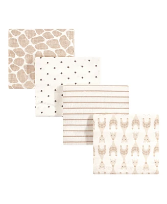 Hudson Baby Baby Girls and Boys Neutral Giraffe Flannel Receiving Blankets