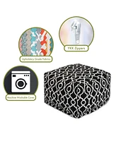 Majestic Home Goods Athens Ottoman Square Pouf 27" x 17"