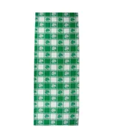 Design Imports Shamrock Woven Check Table Runner