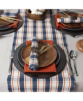 Design Imports Autumn Farmhouse Plaid Napkin, Set of 6