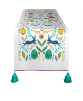 Design Imports Easter Folk Garden Embellished Table Runner, 14 x 72"