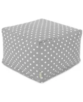 Majestic Home Goods Ikat Dot Ottoman Square Pouf 27" x 17"