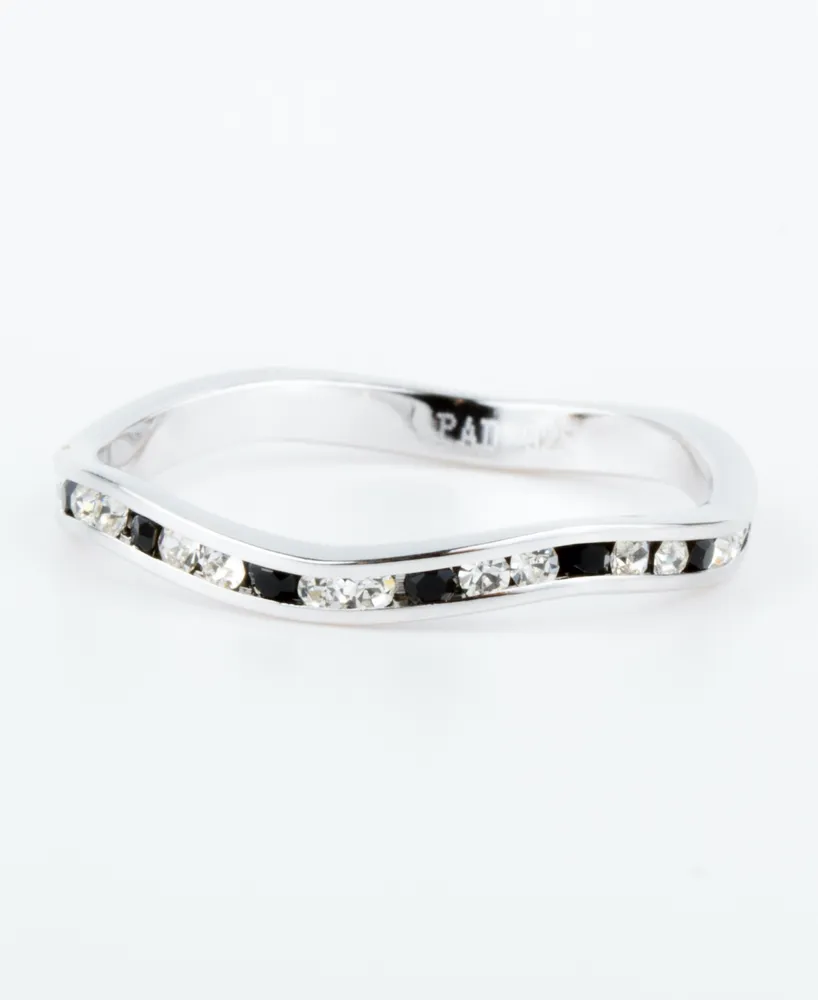 Crystal Stackable ring Sterling Silver