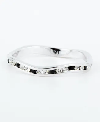 Crystal Stackable ring in Sterling Silver